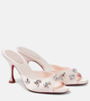 Christian Louboutin Degraqueenie Silk Embellished Red Sole Sandals In Pink