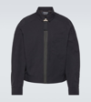 Jacquemus Black Zip-up Jacket With Tonal Logo Embroidery In Polyamide Man In Black