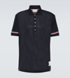 THOM BROWNE RWB STRIPE COTTON POLO SHIRT