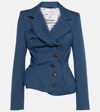 VIVIENNE WESTWOOD TAILORED ASYMMETRIC COTTON-BLEND BLAZER