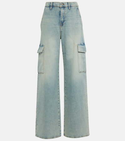7 For All Mankind Scout Cargo Jeans In Blue