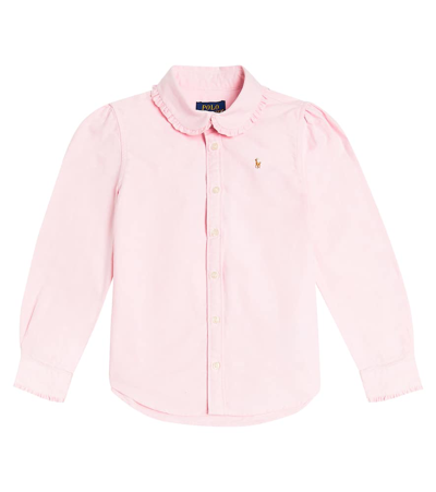 Polo Ralph Lauren Kids' 棉质衬衫 In Pink