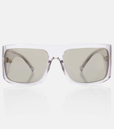 Attico X Linda Farrow Andre Rectangular Sunglasses In Grey