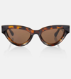Bottega Veneta Womens Brown 6j000413 Bv1249s Cat Eye-frame Injected Sunglasses In Multicoloured