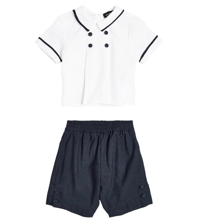 Monnalisa Set Aus Hemd Und Hose In Blue