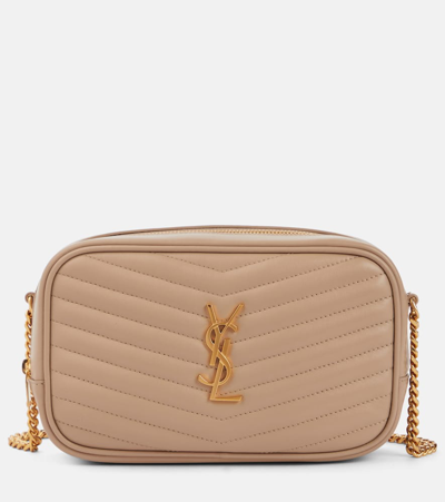 Saint Laurent Quilted Lou Camera Bag In Pink