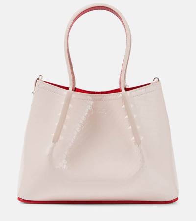 Christian Louboutin Cabarock Mini Leather Tote Bag In Brown