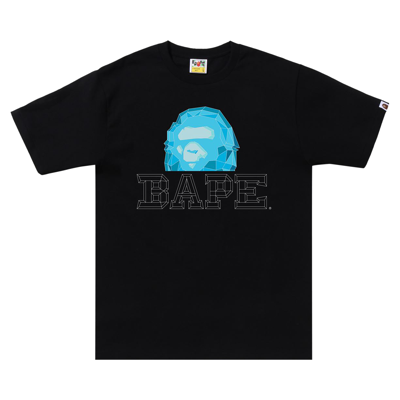 Pre-owned Bape Polygon Ape Head Tee 'black'