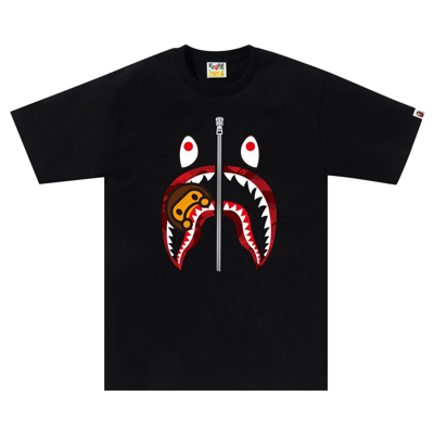 Pre-owned Bape Color Camo Milo Shark Tee 'black/red'