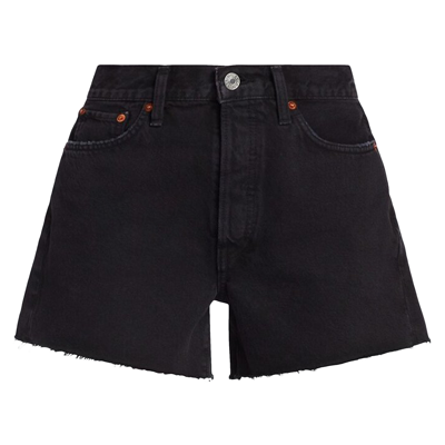 Pre-owned Re/done 90s Low Slung Shorts 'washed Black'