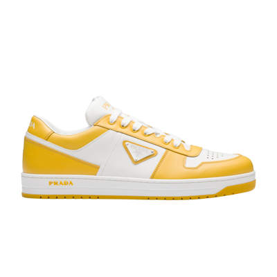 Pre-owned Prada Downtown Leather 'sun' In Yellow