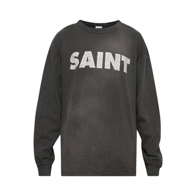 Pre-owned Saint Michael Long-sleeve S N T Tee 'black'