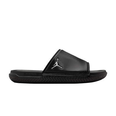 Pre-owned Air Jordan Jordan Play Slide 'black Metallic Silver'