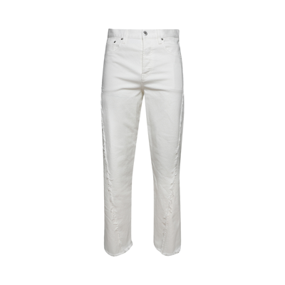 Pre-owned Lanvin Twisted Denim Baggy Pants 'optic White'