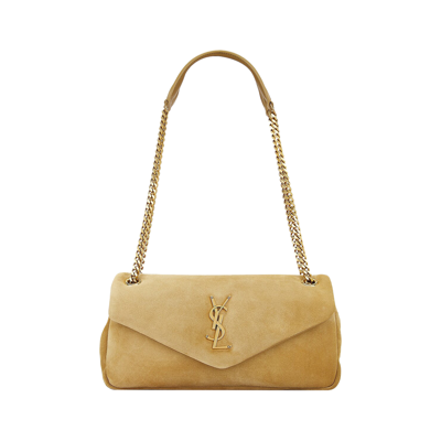 Pre-owned Saint Laurent Calypso Chain Bag 'fallow' In Tan