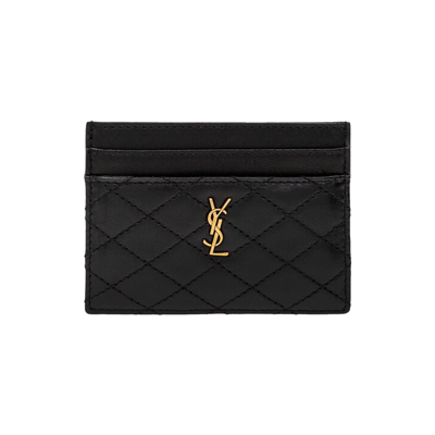 Pre-owned Saint Laurent Credit Card Holder 'black'