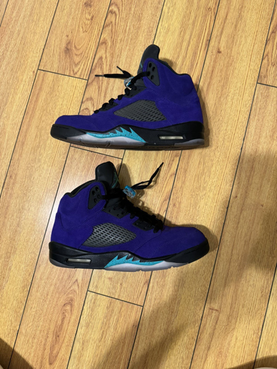 Pre-owned Jordan Nike Jordan 5 ‘reverse Grape' Size 12 Shoes In Purple