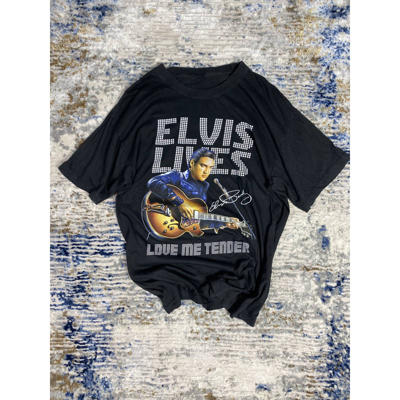 Pre-owned Band Tees X Vintage Elvis Presley Vintage T Shirt In Black