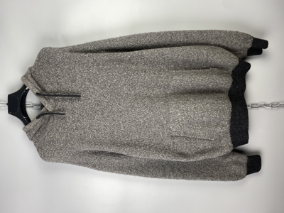 Pre-owned Allsaints Wool Knit Tremett Hoodie In Grey