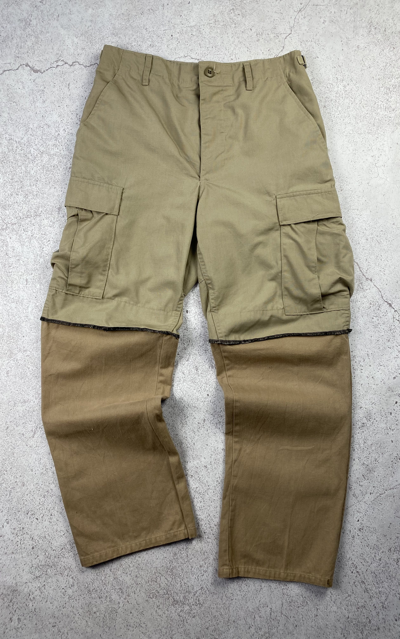 Pre-owned Military X Vintage Y2k Military Japan Cargo Pants In Brown
