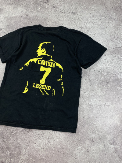 Pre-owned Manchester United X Soccer Jersey Vintage 90's Eric Cantona Eric The King T Shirt In Black