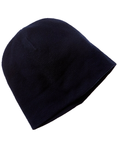 Onia Waffle Cashmere-blend Beanie In Blue