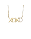Genevive 14k Plated Cz Xoxo Necklace