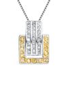 GENEVIVE GENEVIVE SILVER CZ PENDANT