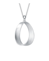 Genevive Silver Cz Drop Pendant