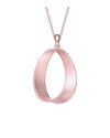 GENEVIVE GENEVIVE 18K ROSE GOLD PLATED CZ DROP PENDANT