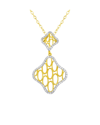 Genevive Two-tone Cz Statement Pendant
