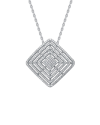 GENEVIVE GENEVIVE SILVER CZ STUD NECKLACE