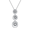 Genevive Silver Cz Classic Pendant