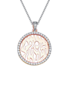 Genevive Two-tone Cz Religious Pendant
