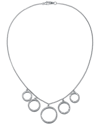 Genevive Silver Cz Statement Necklace