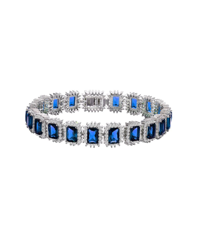 GENEVIVE GENEVIVE SILVER CZ TENNIS BRACELET