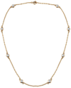 Genevive 14k Plated Cz By The Yard Necklace