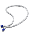 Genevive Silver Cz Tennis Necklace