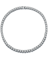 Genevive Silver Cz Tennis Necklace