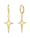 Rachel Glauber 14k Gold Plated Star Dangle Earrings