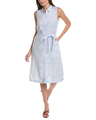 Tommy Bahama Legacy Leaves Linen Shirtdress In Blue