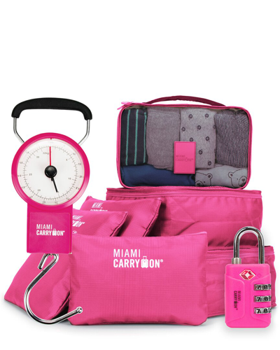 Miami Carryon Foldable 6 Piece Packing Cubes In Pink