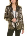 FRENCH CONNECTION FRENCH CONNECTION ALARA MOLTEN METALLIC SUIT JACKET