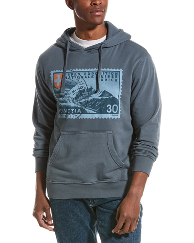 Original Paperbacks Airway Swiss Alps Graphic Hoodie In Blue