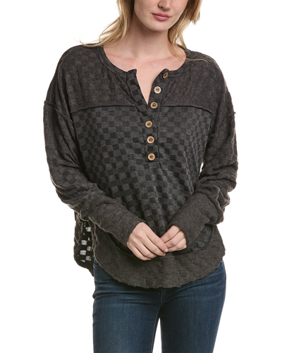 Luxe Always Checkered Pullover In Black