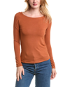 1.state Women's Long Sleeve Cowl With Cross Strap Top In Brown