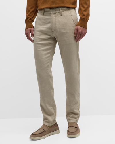 Stefano Ricci Men's Stretch Straight-fit Pants In Beige
