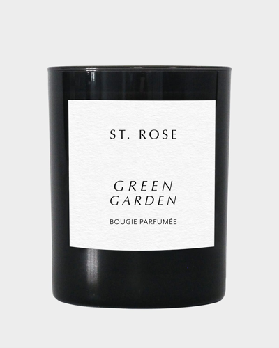 St Rose Green Garden Candle, 10.2 Oz. In Black