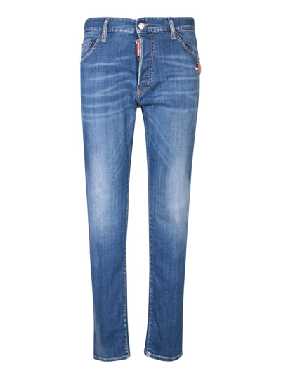 Dsquared2 Logo Patch Cool Guy Jeans In Blue