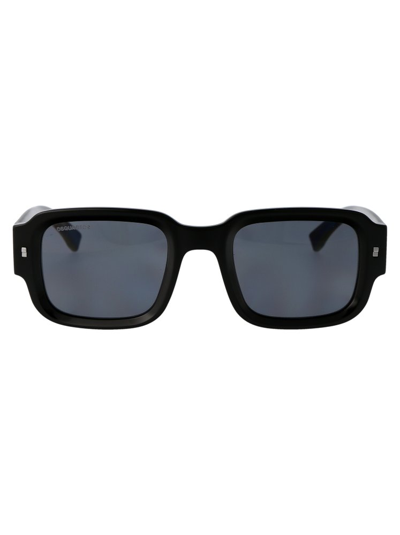 Dsquared2 Eyewear Icon Square Frame Sunglasses In Black